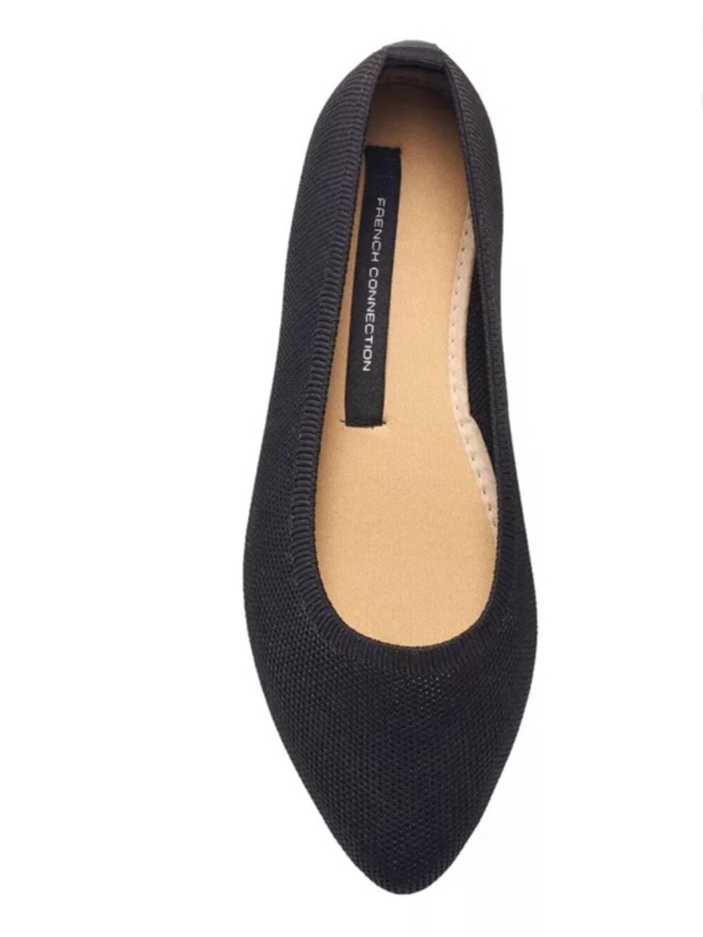 NWT French Connection Black Caputo Knit Flat, Size 6.5 / 37